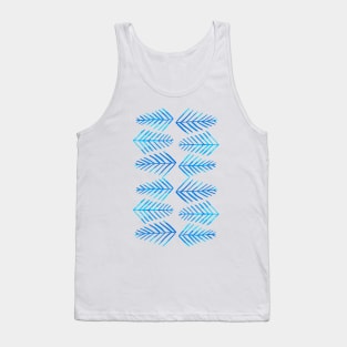 Watercolor pine trees - blue Tank Top